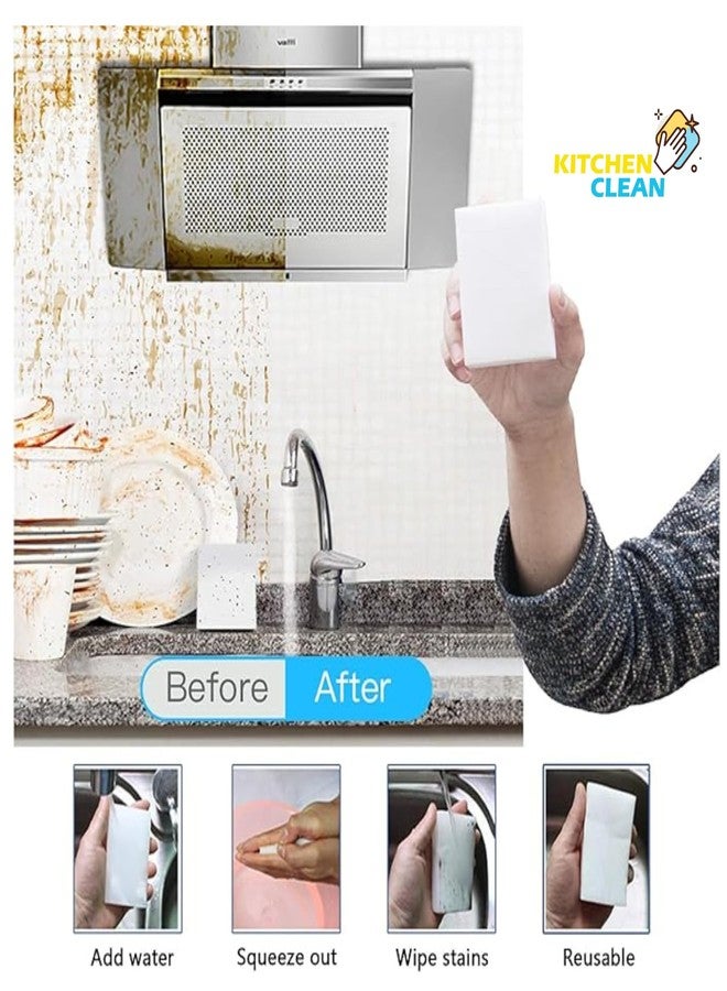 Kitchen Clean ™ Magic Eraser Cuboids | Chemical Free Multipurpose Nano-tech Magic Sponge | Switch Boards Taps Wall Stain Remover Glass Shoes Sneakers Cleaning Sponge Cut Cuboids (Pack of 5 Cuboids) - Image 4